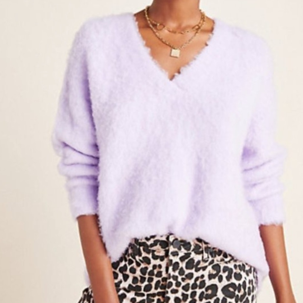 Soft Purple Anthropologie Sweater
